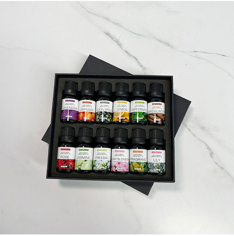 A Set of 12 Water-based essential oils