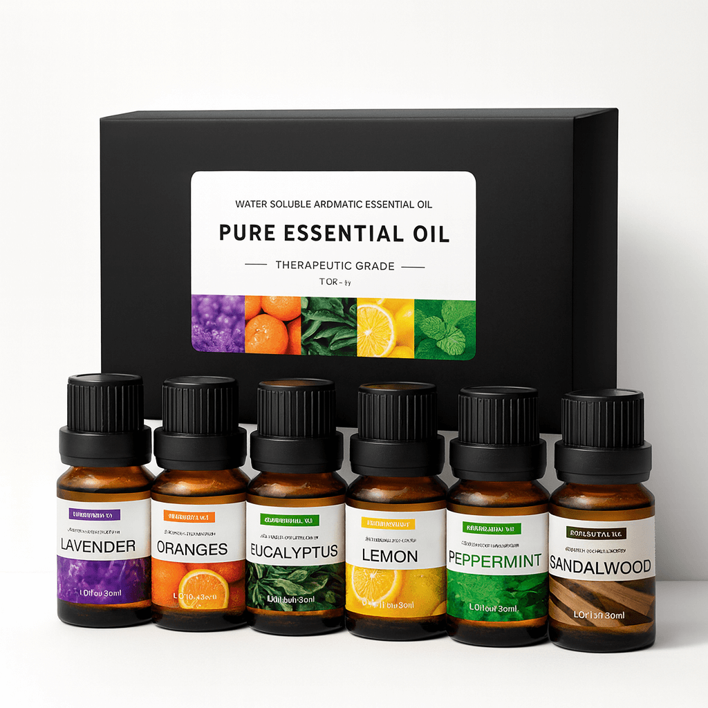 A Set of 6 Water-based essential oils
